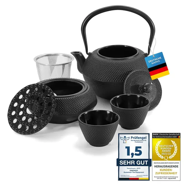 dimono traditionelles tee-set gusseisen