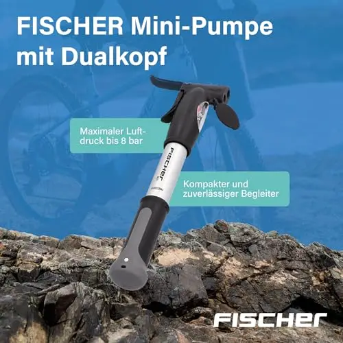 fischer mini luftpumpe alu manometer 7