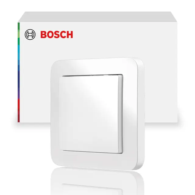 Bosch Smart Home Wandschalter für smarte Aktoren, platzsparender Einbau in die Gerätedose, für Bosch Smart Home Licht-/ Rollladensteuerung II, Relais oder Dimmer