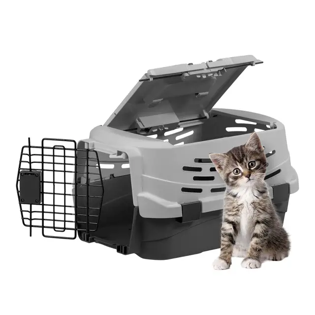 Iris Ohyama 1 Stück 36.5L Transportbox Katze katzentransportbox BPA-frei robust leicht für Auto Bus Tiertransportbox Kunststoff, langlebig, Maximum 5kg, 48×30.5×25cm, UPC-490