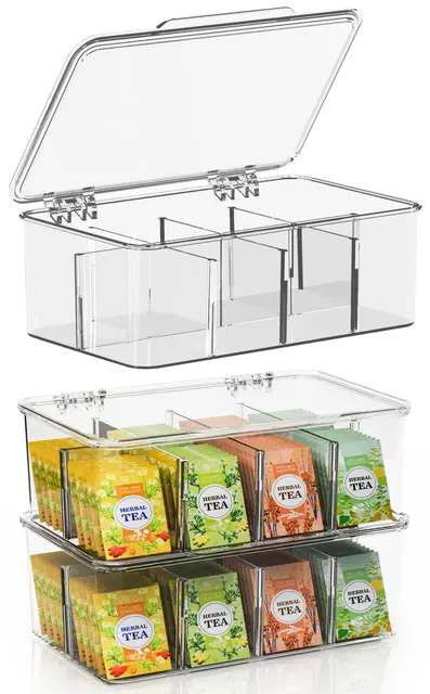 KICHLY Teebeutel-Organizer stapelbar 3er Set