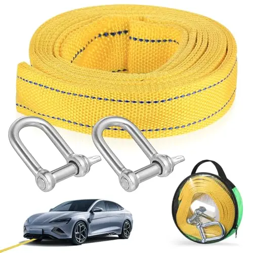 BieMian Abschleppseil 4 m 5 t mit U-Haken