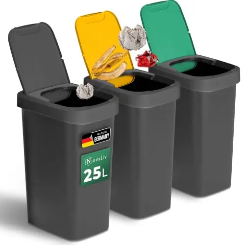 novaliv mülltrennsystem 25l 3er set