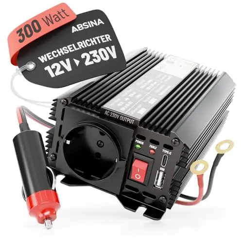 ABSINA Wechselrichter 12V auf 230V 300W Modifizierter Sinus