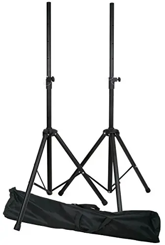 E-Lektron PA Lautsprecherständer - Paar robuste Stative Boxenständer für PA Lautsprecher Box mit 35mm Ständerflansch, inkl. Tragetasche (SPST-2)