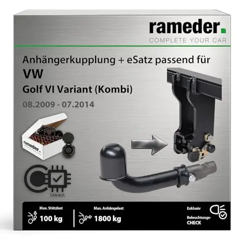 Rameder Anhängerkupplung für VW Golf VI Variant