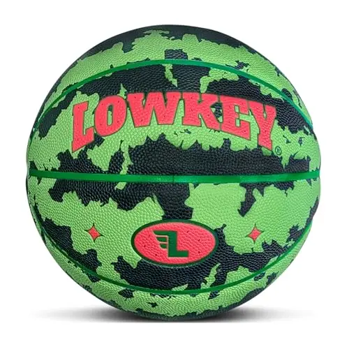 Lowkey Basketball Indoor & Outdoor Größe 7 | Design Basketball | Anti-Rutsch Beschichtung & Erstklassiger Grip Ball im Melon & Moon & Ice Pop Design
