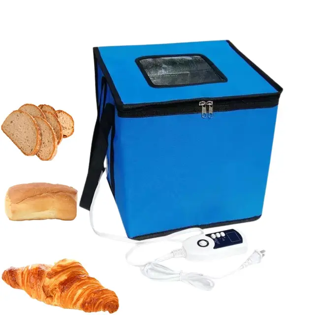 Cloud Fire Faltbare Teiggärbox, Temperatureinstellung Gärbox mit Deckel, Abnehmbarer Multifunktions -Gärschrank für Zuhause, Brot, Pizza,Joghurt, Reiswein (Blau, klein)