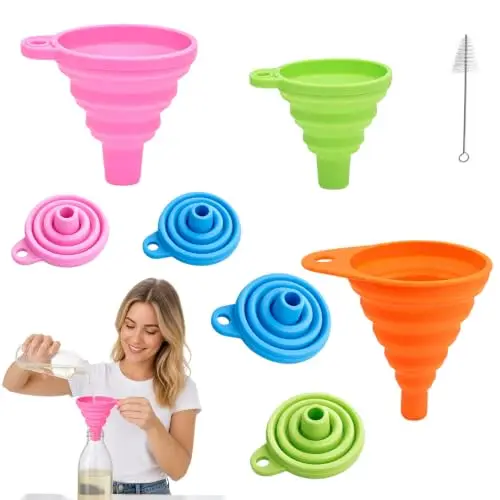 zexjpr 7er faltbar trichter set küche