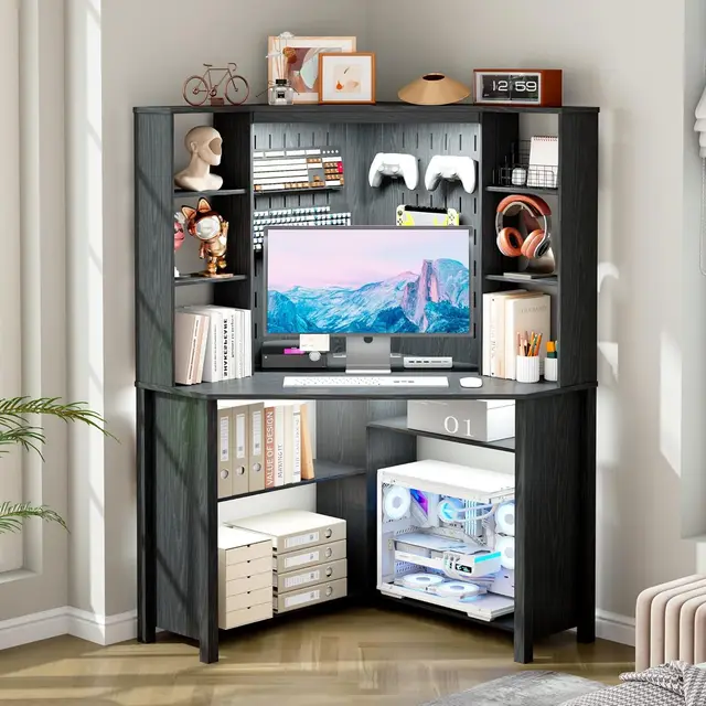 Gurexl Gaming-Schreibtisch L-Form