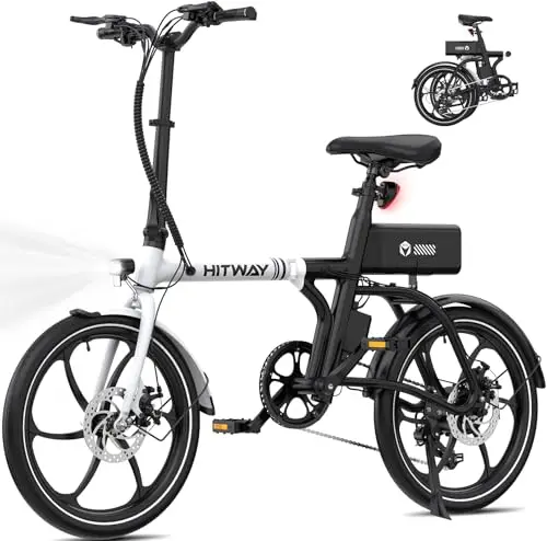 HITWAY E Bike, Klapprad Elektrofahrrad 16/20 Zoll, 250W Motor bis 25km/h, 36V 9Ah Li-Ion-Akku, Reichweite 35-70/40-65 km, Urbanes Pendler E-Fahrräder Pedelec für Erwachsene