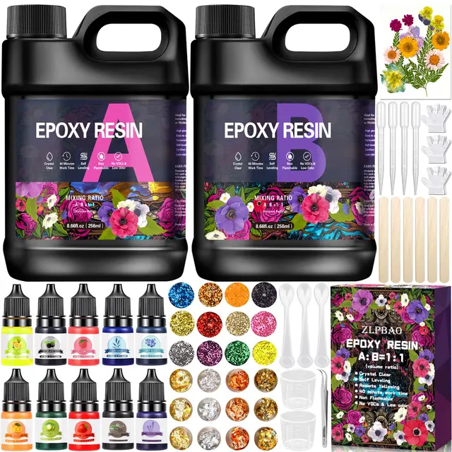 zlpbao epoxidharz set anfänger 582ml