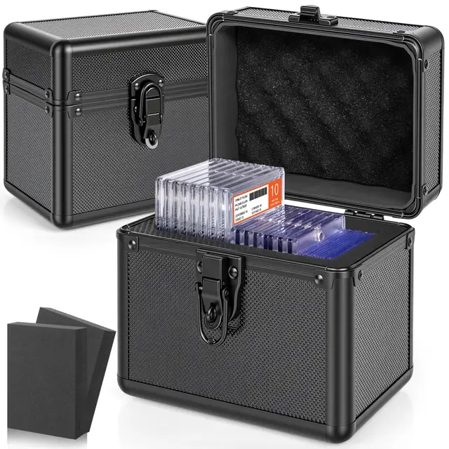 Gradierte Sportkarten Aufbewahrungsbox – Kompatibel mit PSA/GMA/CSG/SGC/HGA Slabs, Top Loader Halterungsbox für Baseball- und Footballkarten, Fassungsfähigkeit über 70 Karten