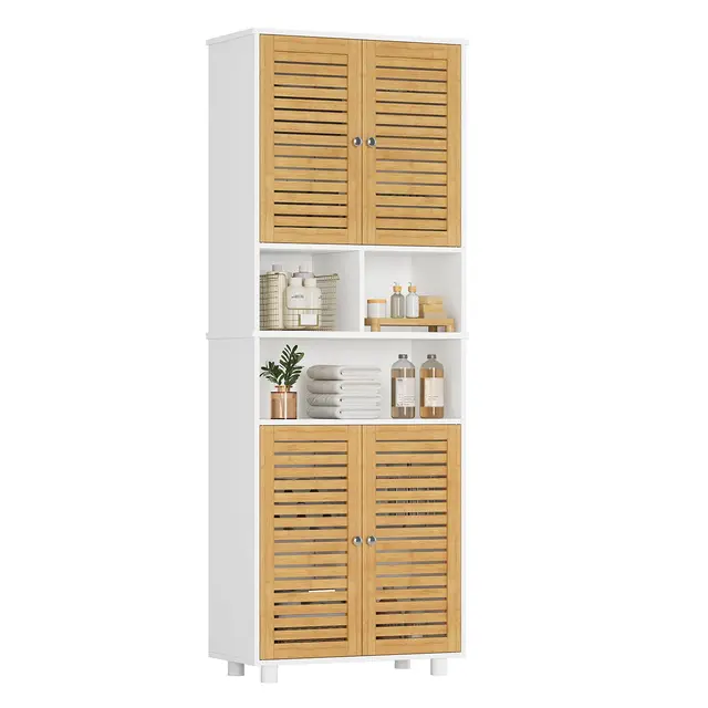 forabamb hochschrank bambus 4 türen 3