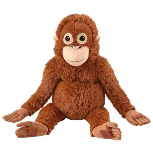 Punch Monkey Plüschtier, 66 cm großer Orang-Utan,ultraweiches kuscheliges Affenspielzeug, waschbar und sicher für Kinder, Plüschmaterial,Ideal für Fans & Tierliebhaber