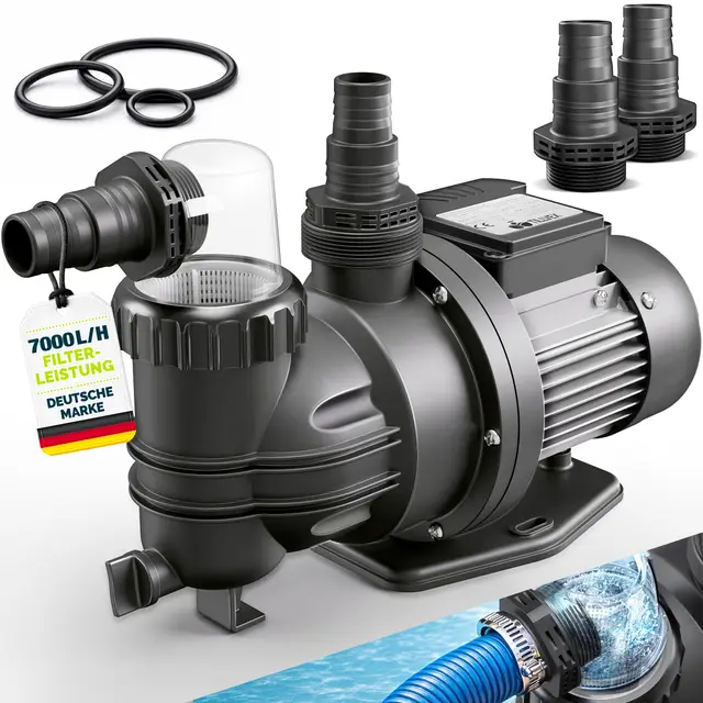tillvex Filterpumpe Pool 7000L/h 250W
