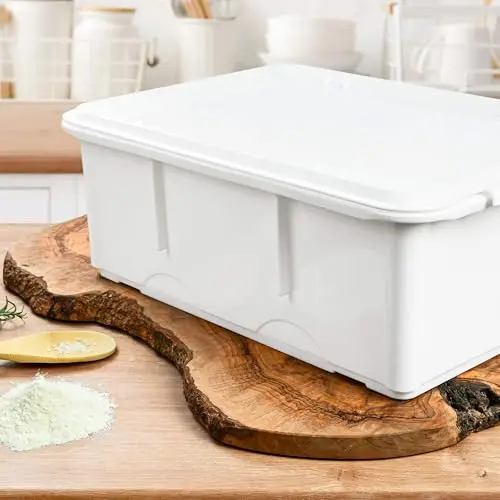 GRÄWE Teigbox, 16 cm Hoch, Stabelbar, Gärbox für Pizza- & Brotteig, stapelbar, Kunststoff Gärbox zur Teigaufbewahrung, Frischhaltebox für Teig, Backzubehör für Hobbybäcker & Profis