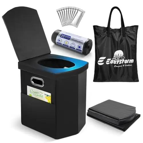 e eaststorm faltbare campingtoilette 42