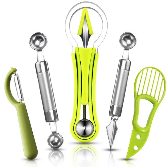 mngren 5-tlg obst-löffel set 4in1