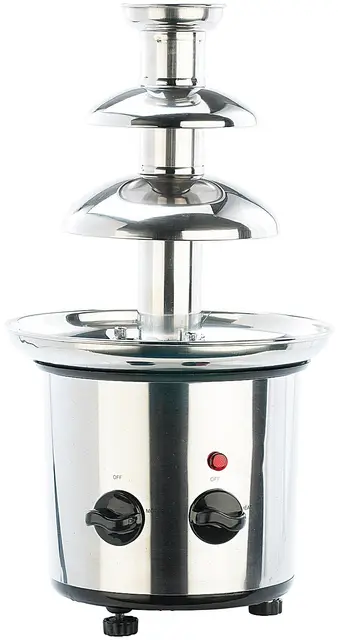 Rosenstein & Söhne Schokobrunnen: Schokoladen-Brunnen aus rostfreiem Edelstahl, 250 Watt (Schokobrunnen Schokolade, Chocolate Fountain, Mini)