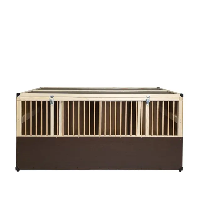 Geflügel - Transportkiste Holz - 4 Abteile - 50er