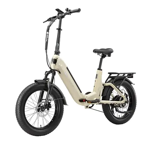 ttgo F7 E-Bike Herren Damen, 20"*3,0 Elektrofahrrad mit 250W Mittelmotor, 48V 15AH Akku, bis zu 120 km, E-Fahrrad mit 7-Gang-Getriebe, Pedelec City E Bike für Unisex-Erwachsene
