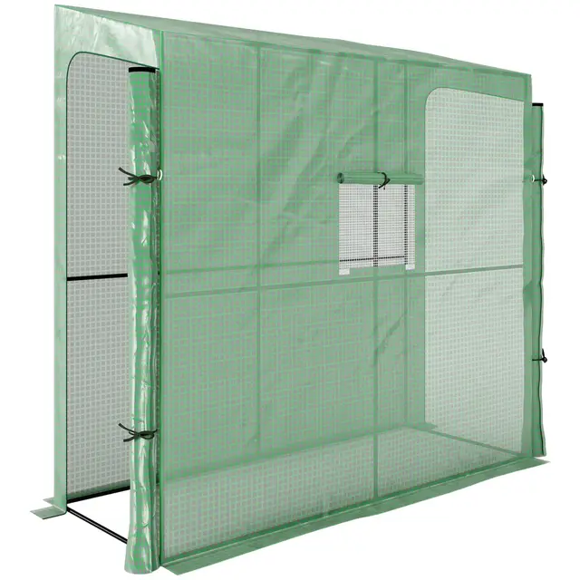 outsunny foliengewächshaus 200x80x200cm