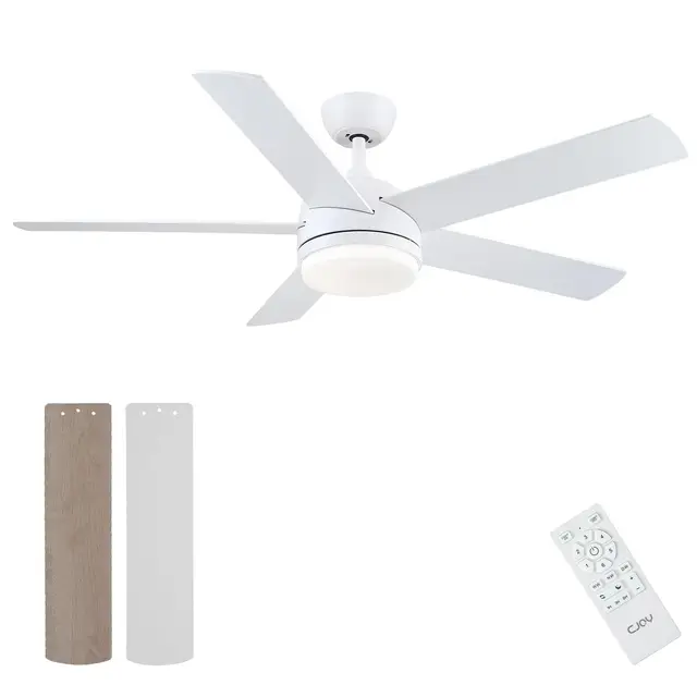 CJOY Zweifarbige Schaufeln Deckenventilator mit Lampe
