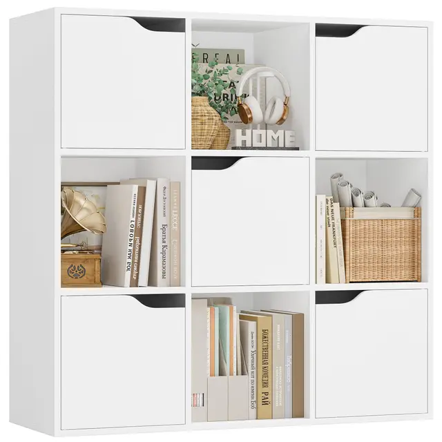 firfurd bücherregal weiß 5 türen 9