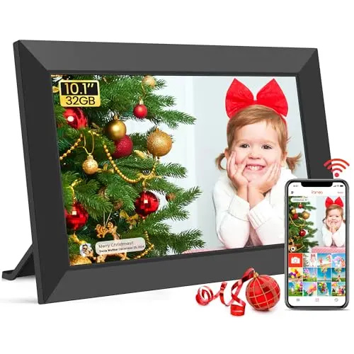 WONNIE Frameo Digitaler Bilderrahmen 10,1 Zoll IPS