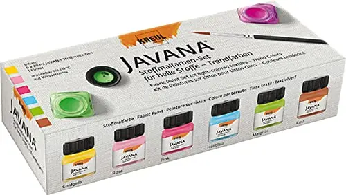 kreul javana stoffmalfarbe set 6x20ml