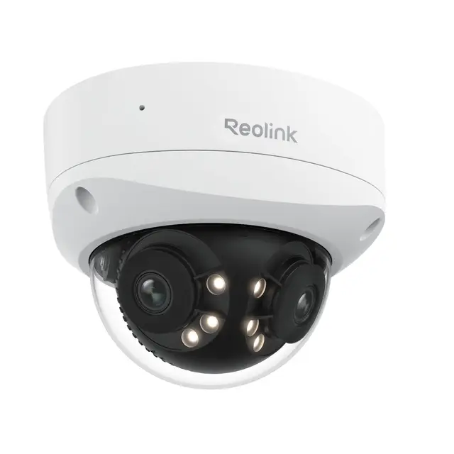 Reolink 16MP UHD 180° Panorama Dual-Objektiv Überwachungskamera, Bewegungsverfolgung, Farbnachtsicht, Spotlight, Smart-Erkennung & Alarme, Zwei-Wege-Audio, IK10 Vandalismussicher, IP67, Duo 3V PoE