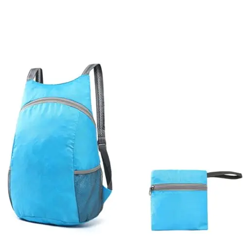Operitacx Wasserdichte Faltbare Reisetasche Großer Multifunktionaler Rucksack mit Reißverschluss aus Hochwertigem Oxfordstoff Leicht und Vielseitig für Schule Freizeit und Outdoor ausflüge
