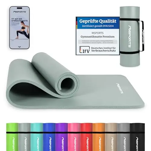 MSPORTS Gymnastikmatte Steingrau