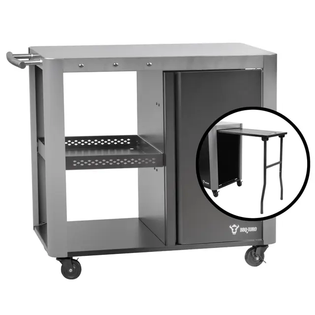 bbq-toro grillwagen 95x50x80 cm silber