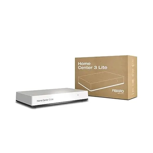FIBARO Home Center 3 Lite, Z-Wave 700 Box mit Alexa, Google Home, Z-Wave Switches, Outlets, Thermostats, Sicherheitssensoren, Kameras und mehr, weiß, s, HC3L-001