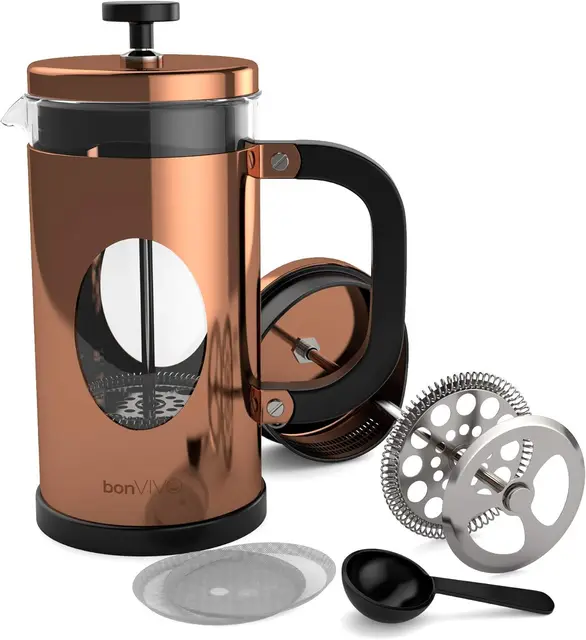 bonvivo french press 1l kupfer-optik
