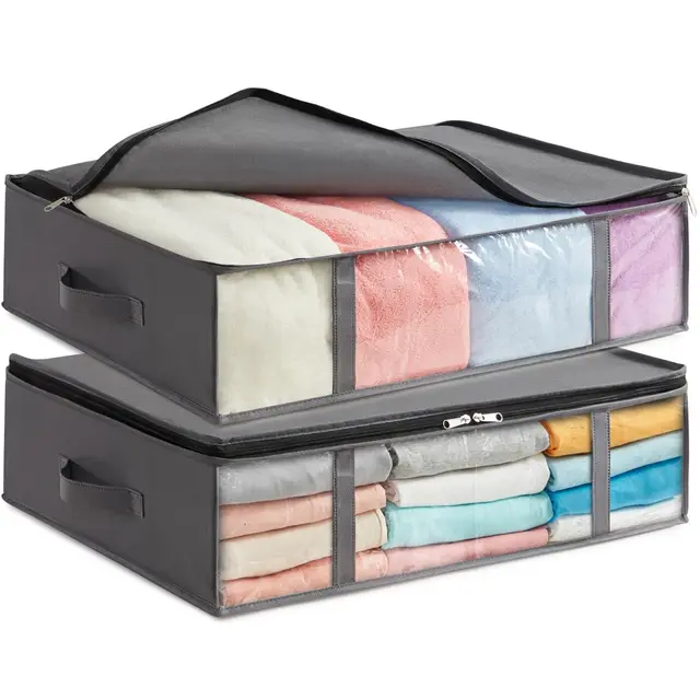 lifewit unterbett-box 40l grau