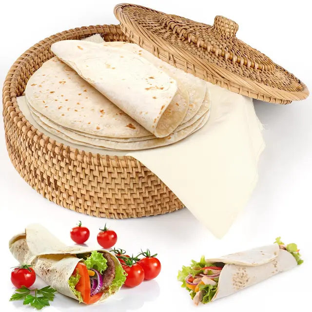 lycn 26 cm gärkörbchen rund rattan inkl