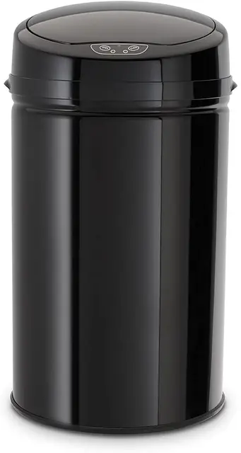 Echtwerk Abfalleimer, Mülleimer mit Sensor, elektrischer Müllbehälter, Infrarot Bewegungssensor, Korpus aus Edelstahl, Fassungsvermögen 30 Liter, INOX Black
