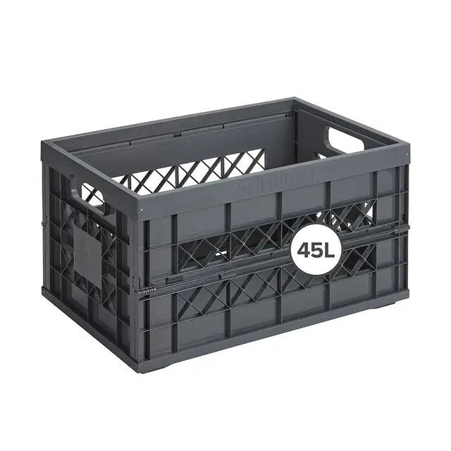 Sunware Square klappbox 45L - 53x35,4x28,4cm - klappboxen faltbar stabil für schwere Gegenstände - klappkisten stapelbar