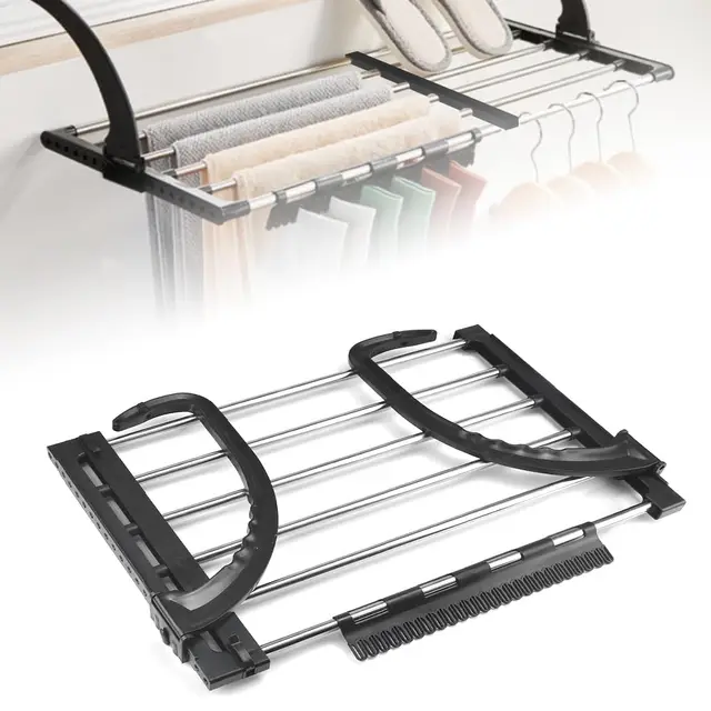 REFORUNG 1 Stück Heizkörper Wäschetrockner Edelstahl Wäscheständer Heizung 51-95cm Balkonwäschetrockner Ausziehbar Wäschehänger Balkon Hängewäschetrockner Klappbar Heizkörpertrockner für Socken
