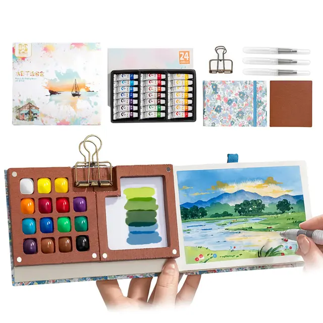 zevmi mini malkasten aquarell set 24