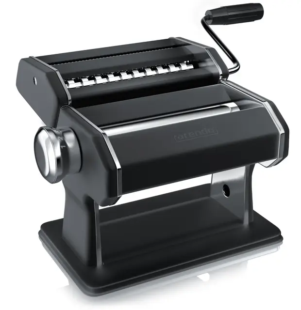 Arendo Nudelmaschine Pasta Maker Edelstahl manuell Schwarz Matt