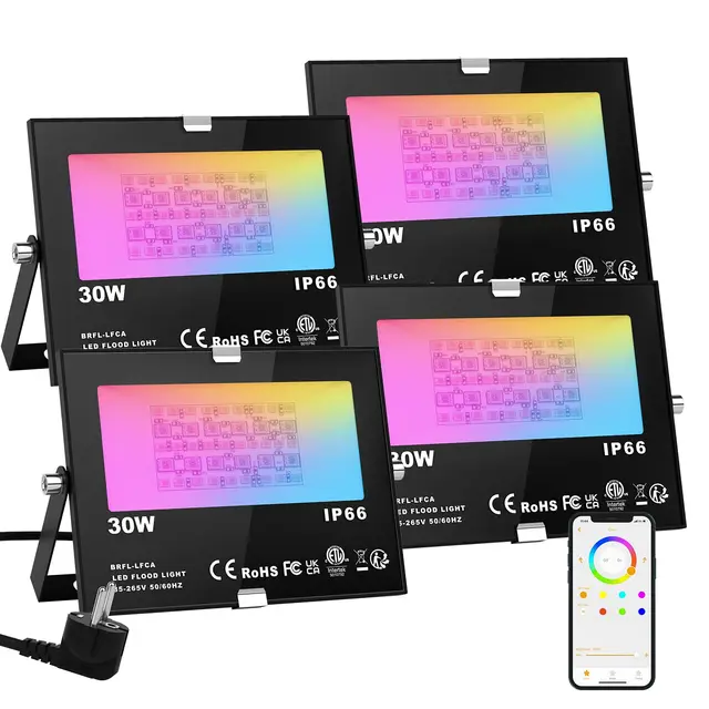 changm rgb led fluter 30w 4x app