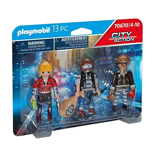 PLAYMOBIL City Action 70670 Figurenset Ganoven, Für Kinder von 4-10 Jahre
