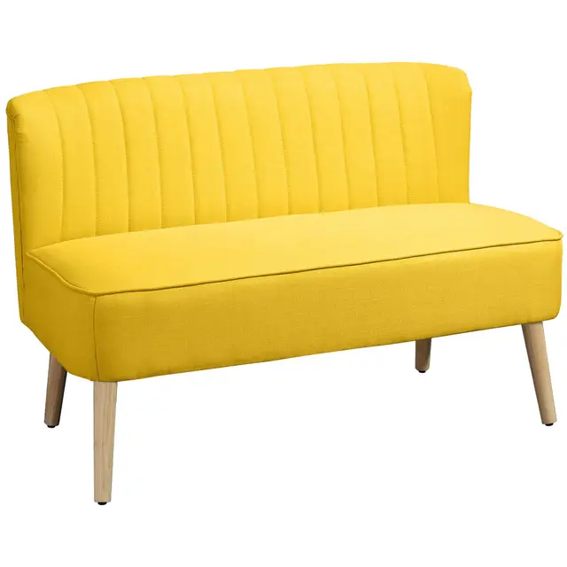 homcom 2-sitzer sofa leinen-optik 117cm