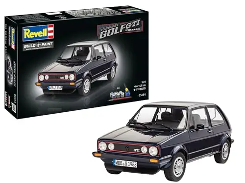 Revell Modellbausatz Volkswagen Golf GTI Pirelli-Sonderedition I Maßstab 1:24 I Detailgetreues Modell I Level 4 I Ideal für Fans des klassischen Sportwagens