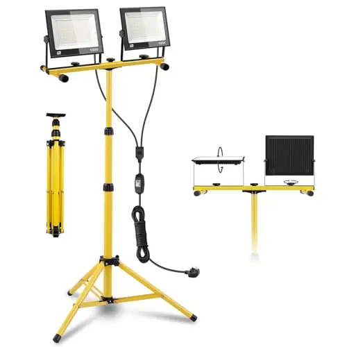 wowspeed led baustrahler stativ 200w