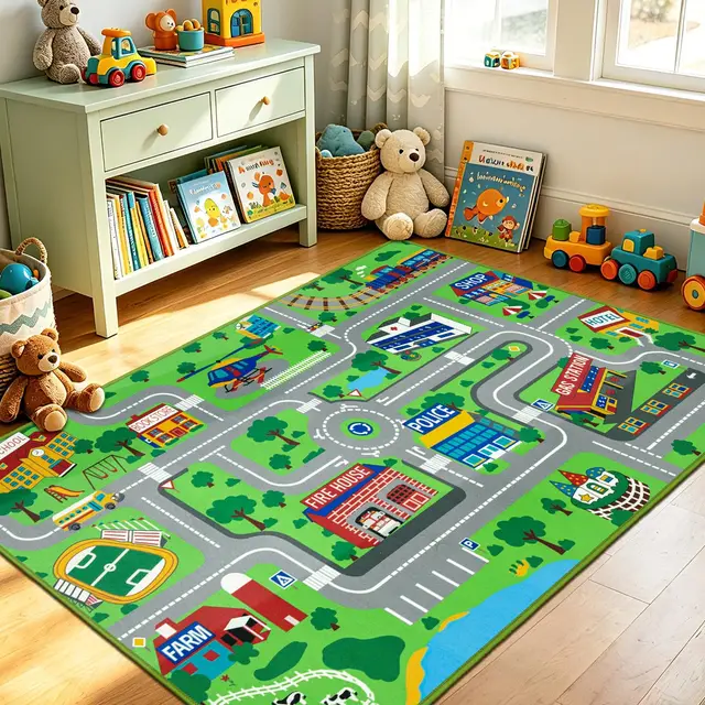 capslpad kinder spielteppich stadt
